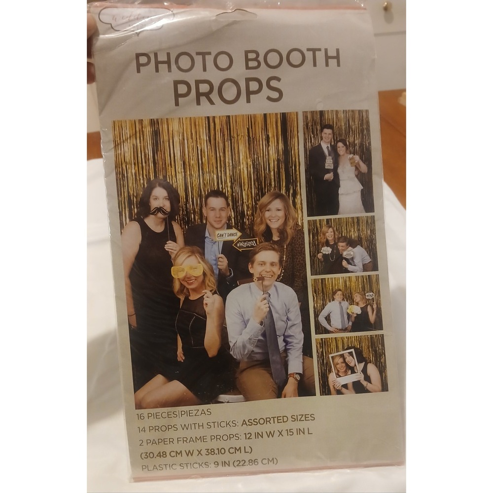 Way To‎ Celebrate Wedding Photo Booth Props Decoration Supplies 16 Pieces